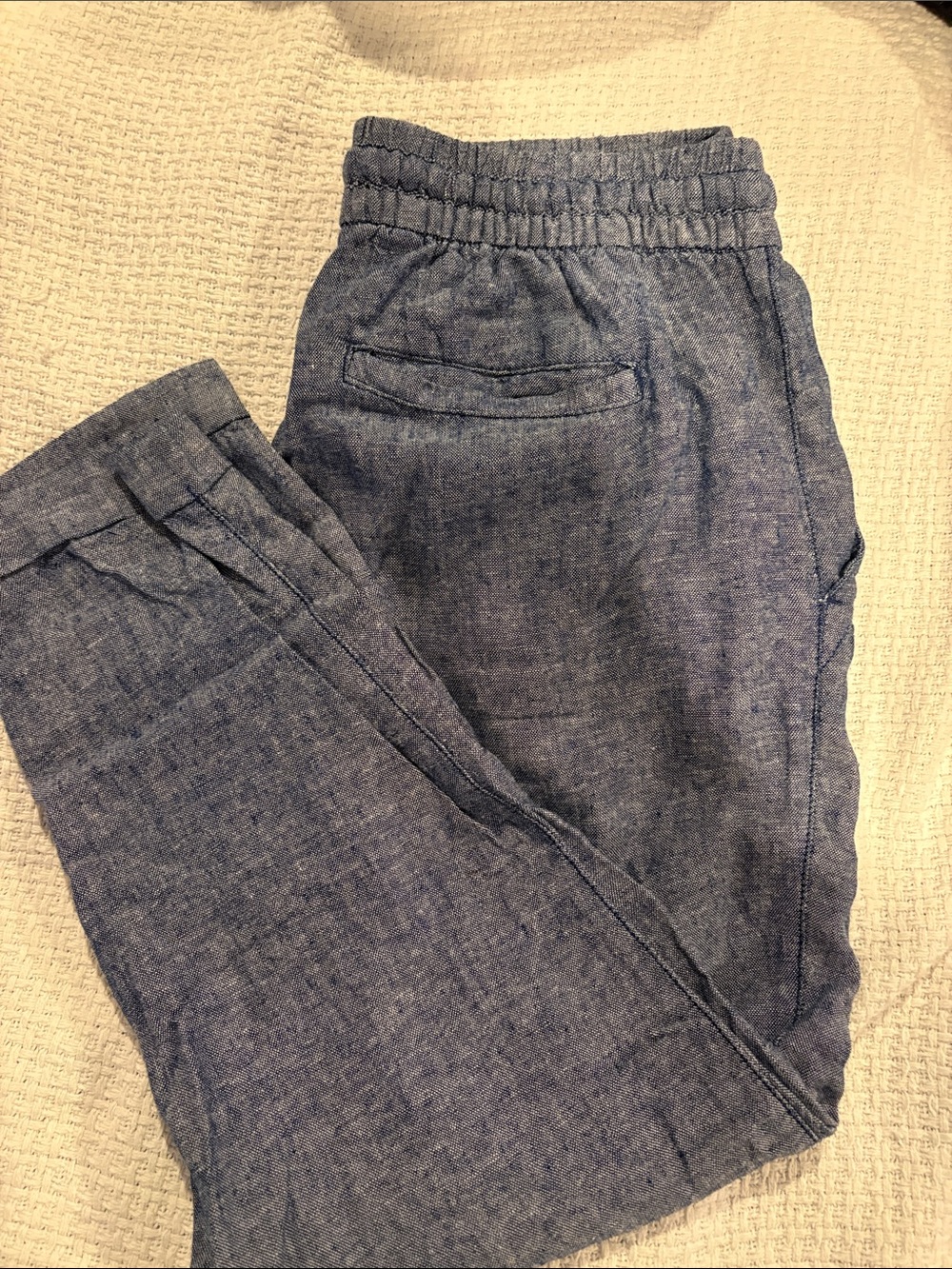 Old Navy Blue Cropped Drawstring Jogger Pants - Picture 4 of 4